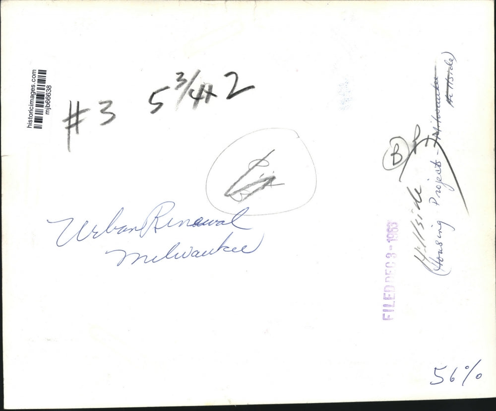 1963 Press Photo Scale model of Milwaukee Hillside Housing Project - mjb66638