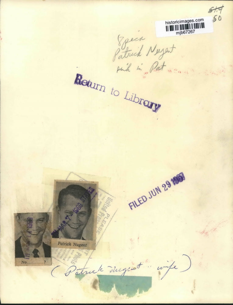 1967 Press Photo Luci and Pat Nugent bring home son Patrick from the hospital