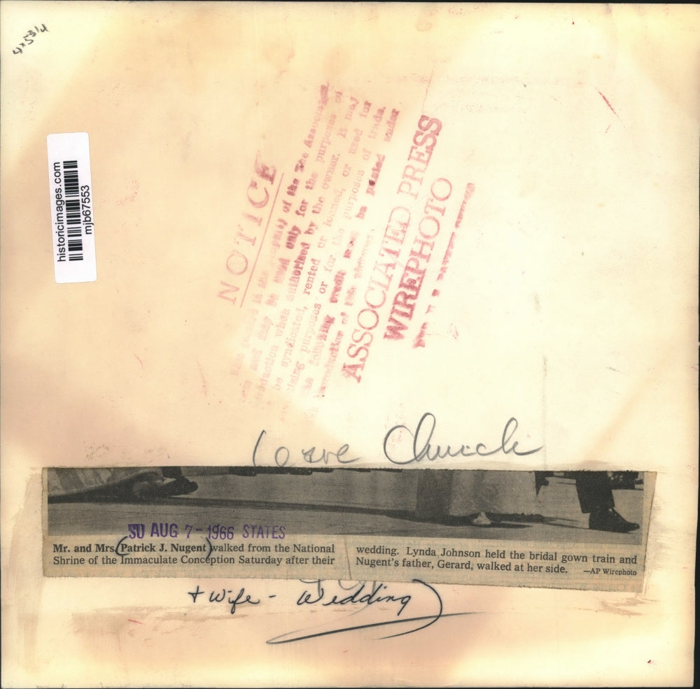 1966 Press Photo Mr. and Mrs. Patrick J. Nugent Wedding - mjb67553