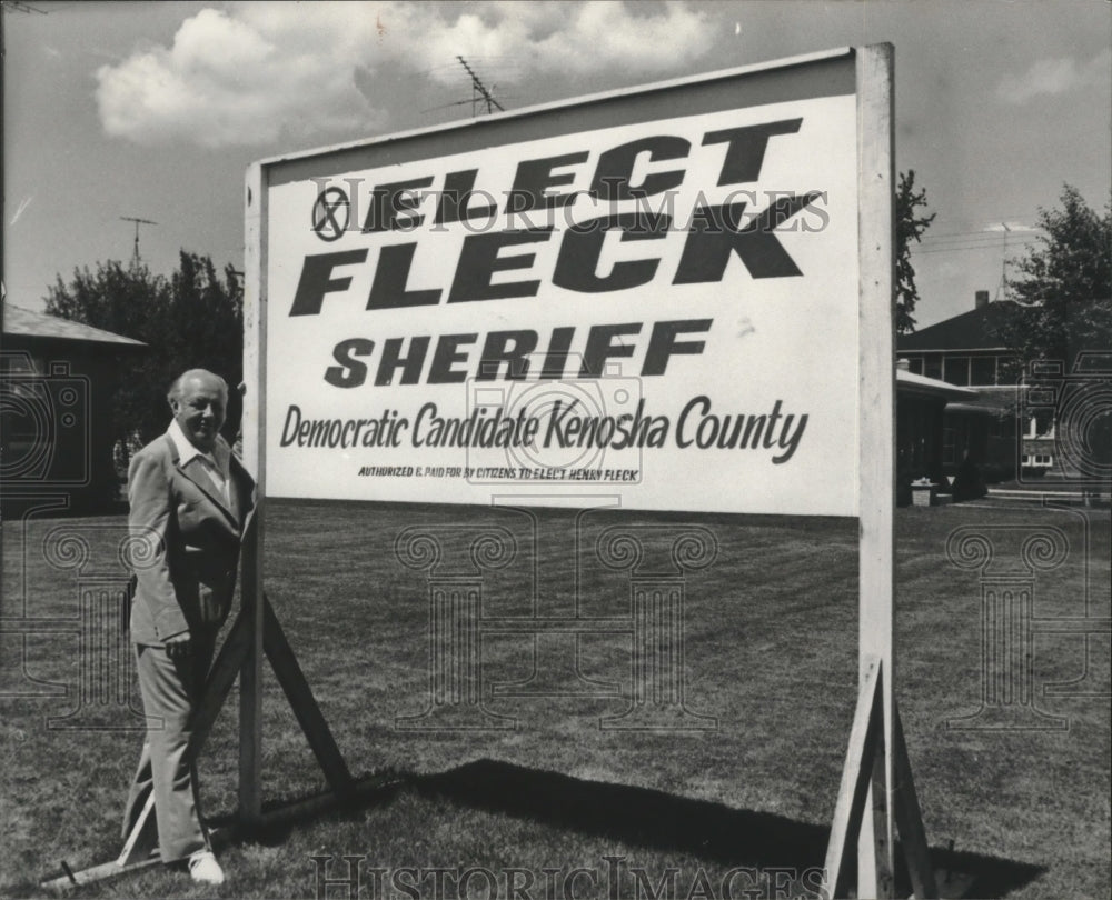 1976 Press Photo Henry Fleck, candidate for sheriff, Kenosha Co., WI - mjb67611