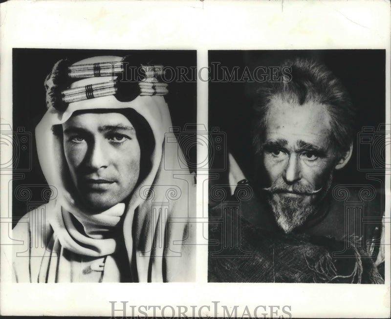 Load image into Gallery viewer, 1972 Press Photo Peter O'Toole in "Lawrence of Arabia" and Man of La Mancha."
