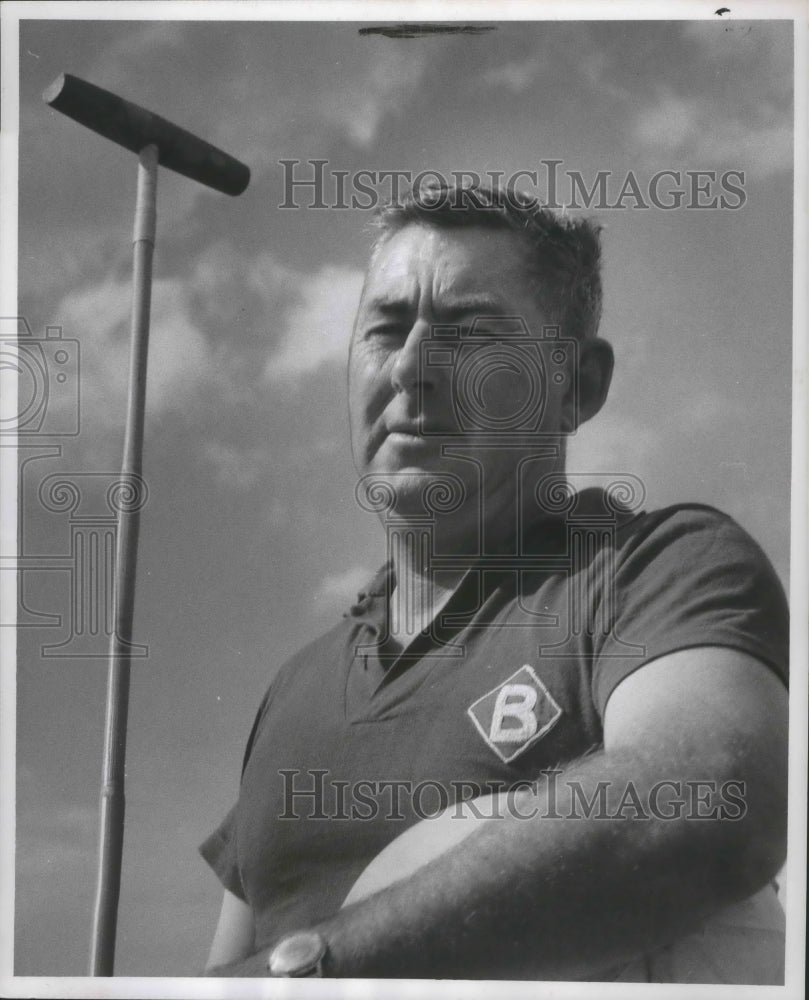 1956 Press Photo George Oliver Captain Boca Raton Florida Polo Club - mjb68393- Historic Images