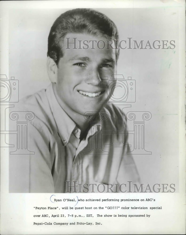 1967 Press Photo Ryan O'Neal will guest host on "GO!!!" television special