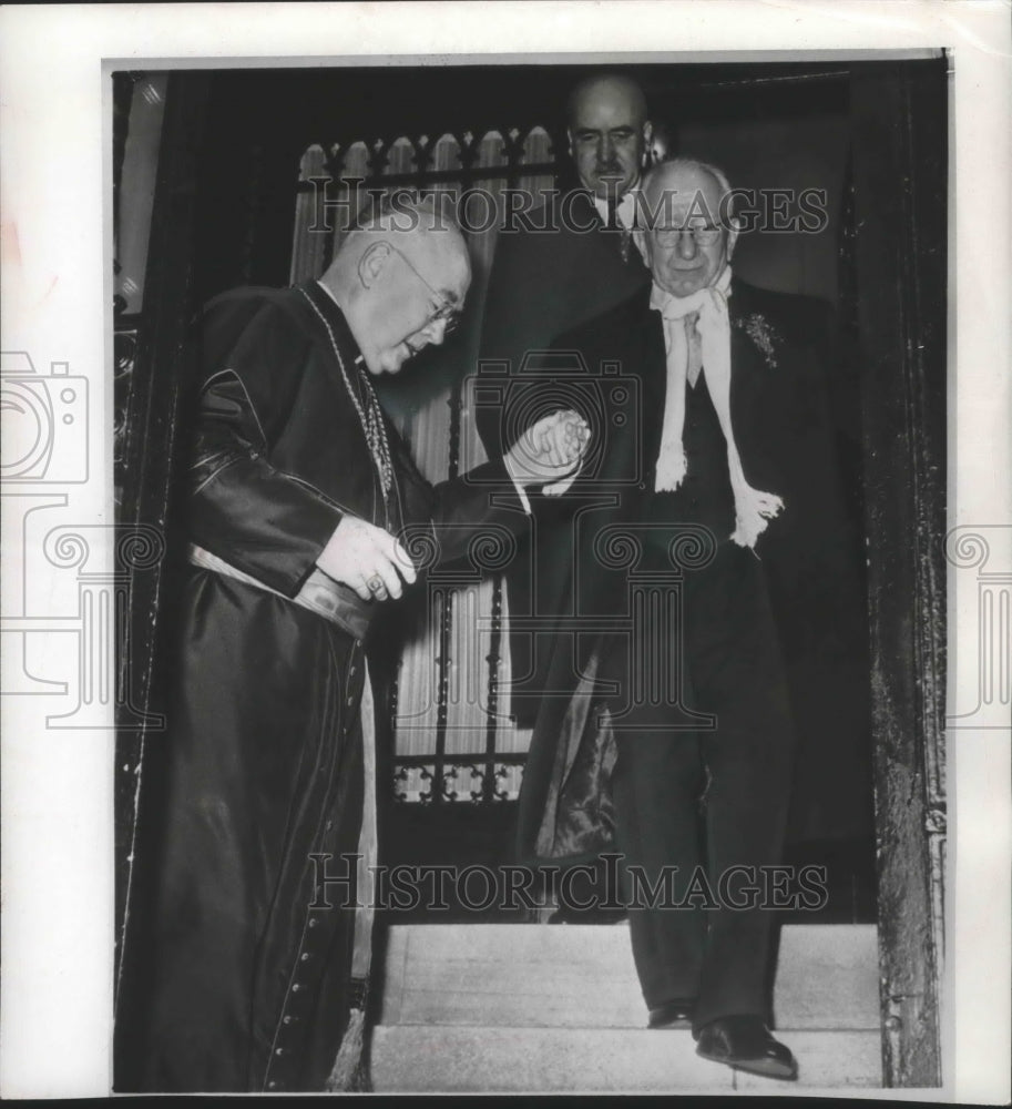 1959 Press Photo Cardinal Francis Spellmann &amp; Sean T. O&#39;Kelly, New York- Historic Images