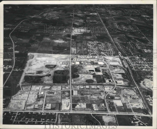 1968 Press Photo Aerial view of industrial park in New Berlin, Wisconsin