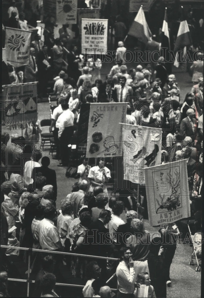 1989 Press Photo Delegates of Baptist churches gathered at Convention, Milwaukee- Historic Images