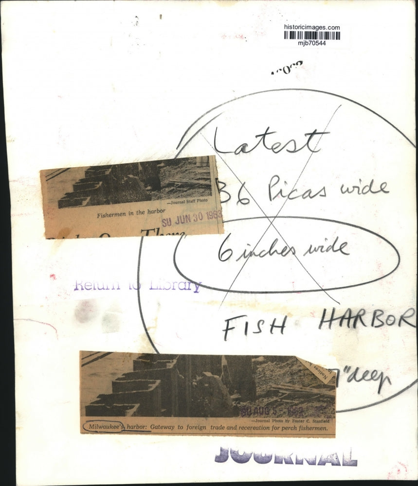 1962 Press Photo Perch Fishermen In Milwaukee's Harbor - mjb70544