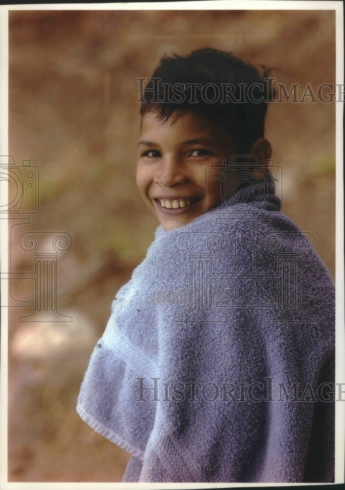 1993 Press Photo Nativity Jesuit Middle School student at camp- Historic Images