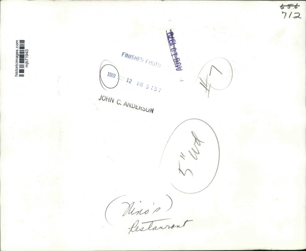 1969 Press Photo Nino's Restaurant - mjb71943