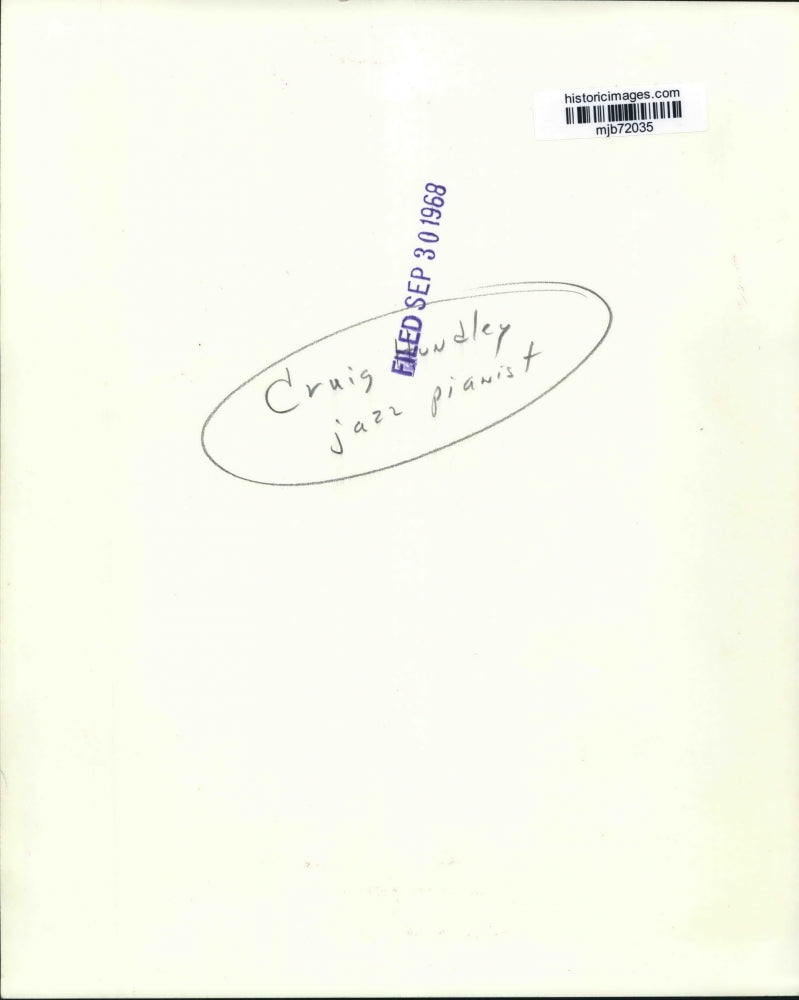 1968 Press Photo Craig Hundley, jazz pianist - mjb72035