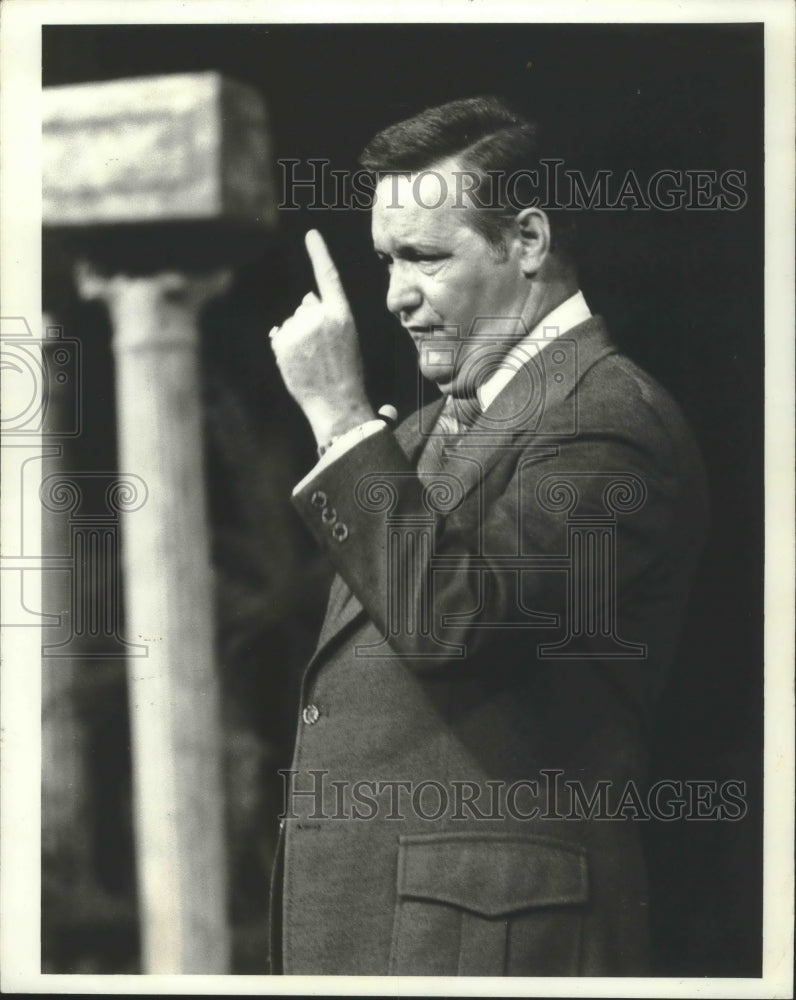 1973 Press Photo Rex Humbard, preaches worldwide via syndicated TV- Historic Images