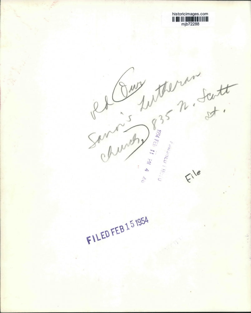 1954 Press Photo Old Our Savior's Lutheran Church Scott St., Milwaukee