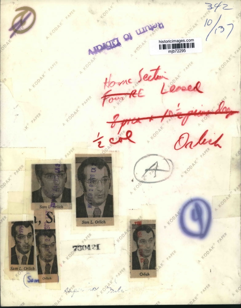 1973 Press Photo Milwaukee's Sam L. Orlich speaking at press conference