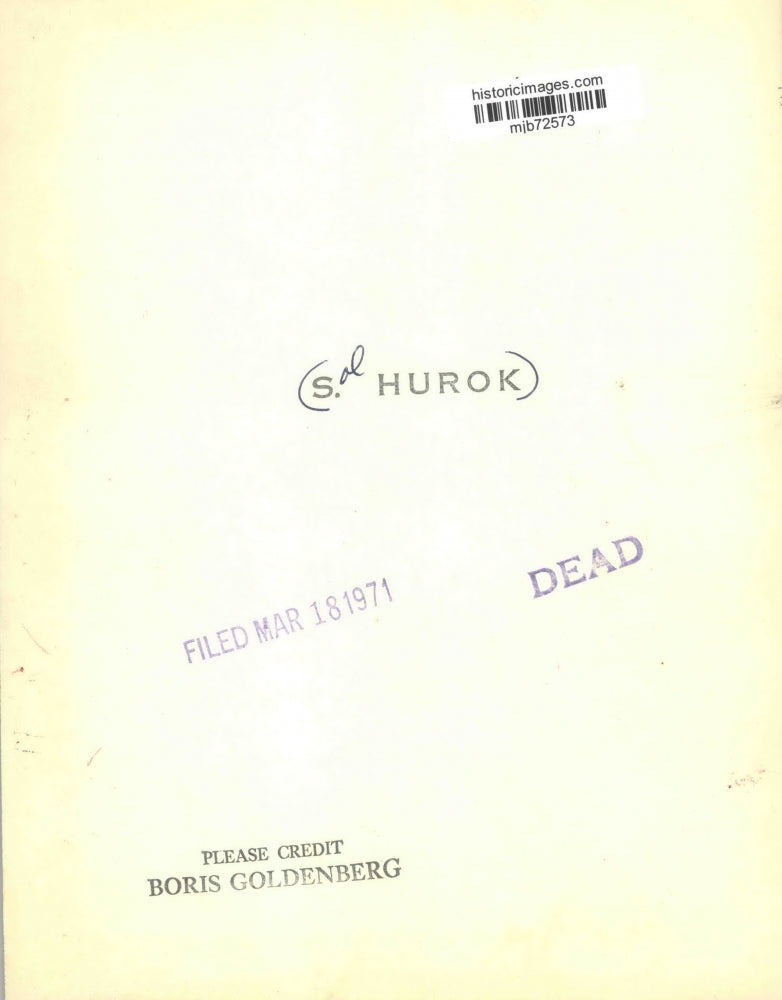 1971 Press Photo Sol Hurok - mjb72573