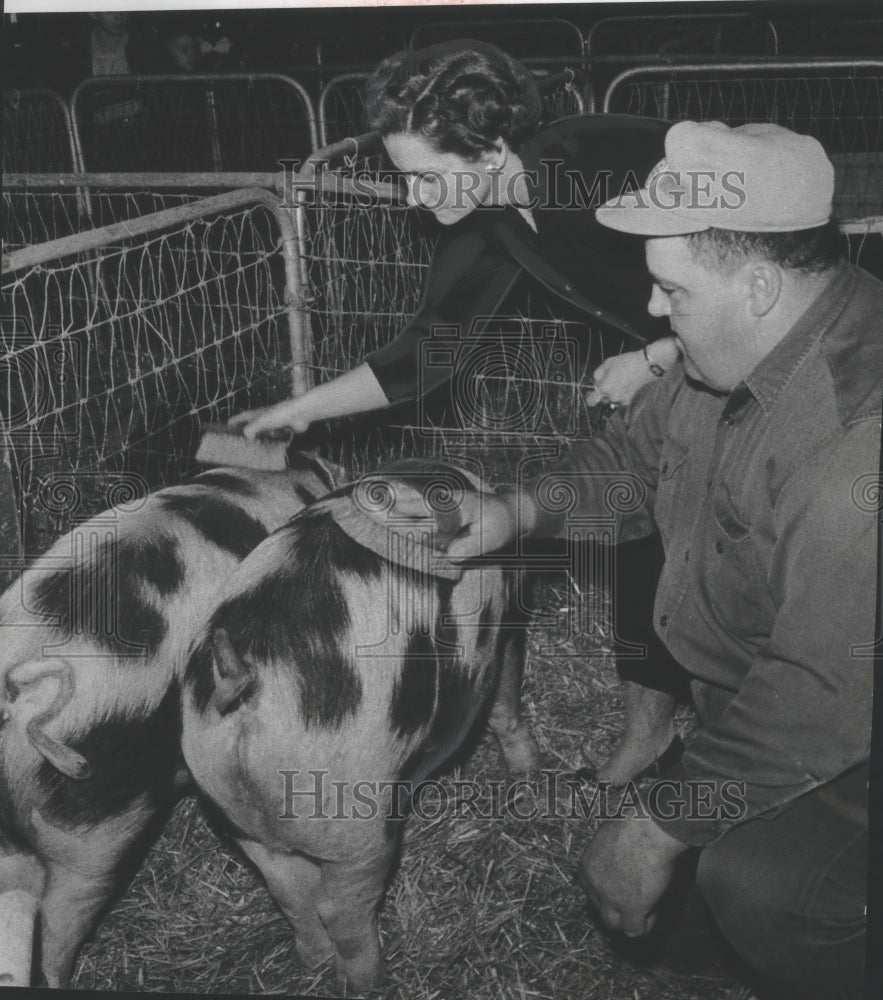 1956 Press Photo Mr and Mrs Byron Meech, International Livestock exposition