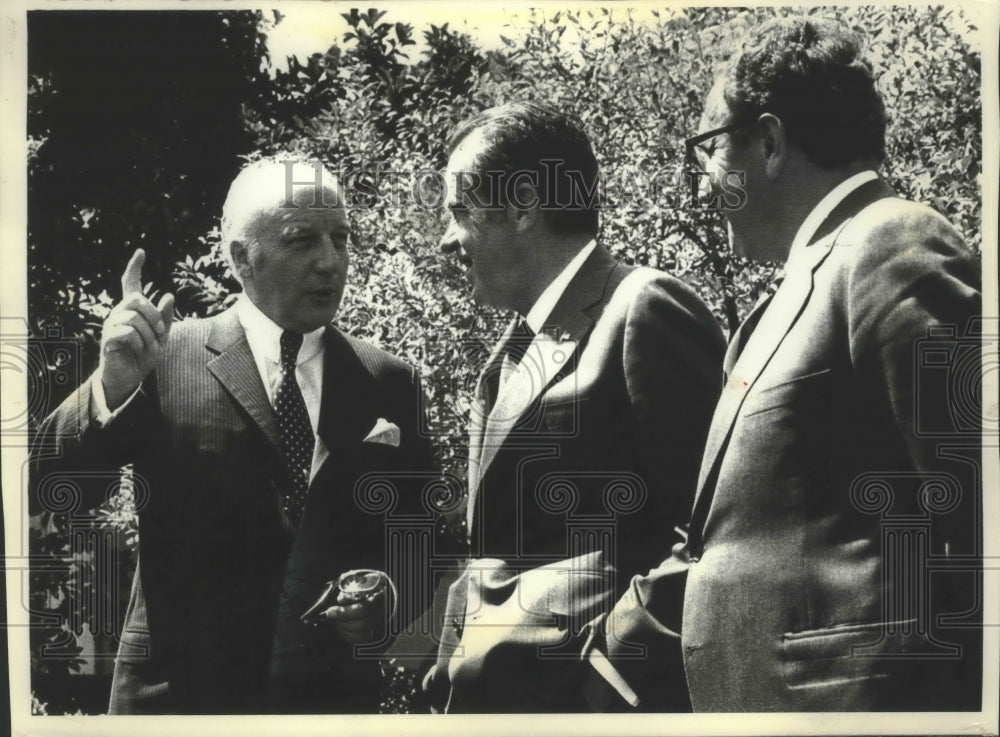 1973 Press Photo President NIxon, Minister Walter Scheel, and Henry Kissinger- Historic Images