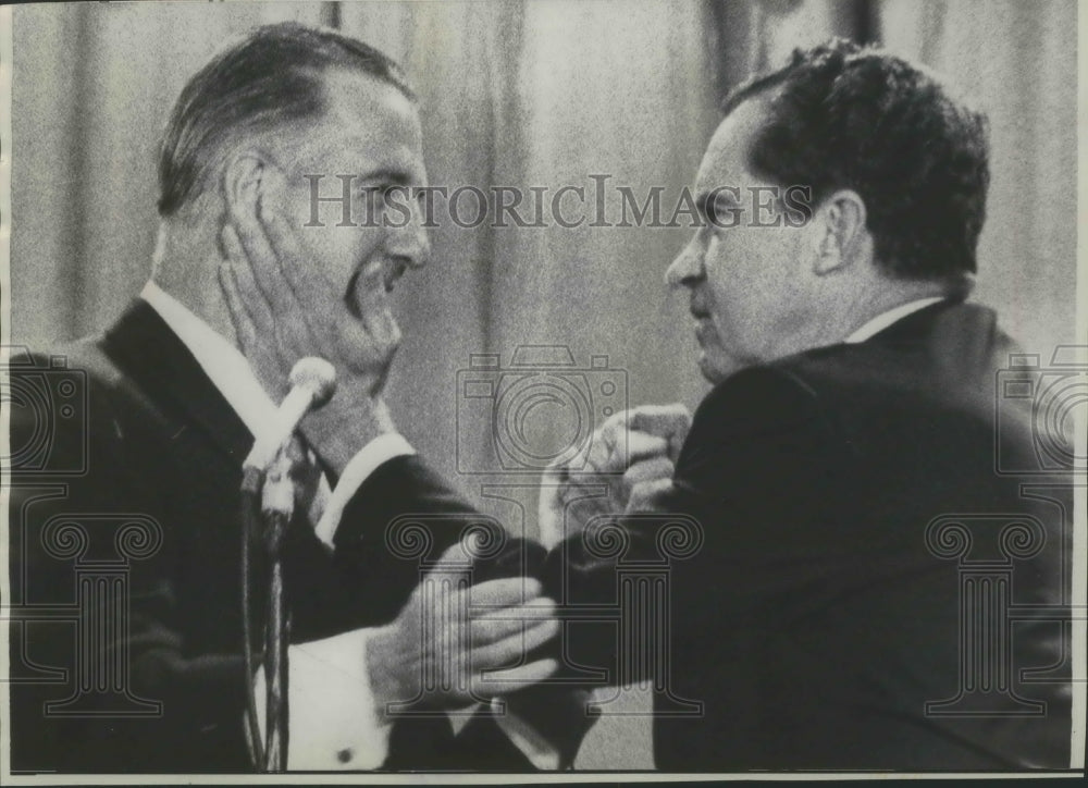 1966 Press Photo Richard Nixon &amp; Spiro Agnew at Rally at Madison Square Garden- Historic Images