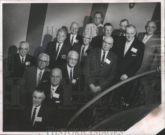 1962 Press Photo New members inducted into 50 Year club, Wisconsin Bankers- Historic Images