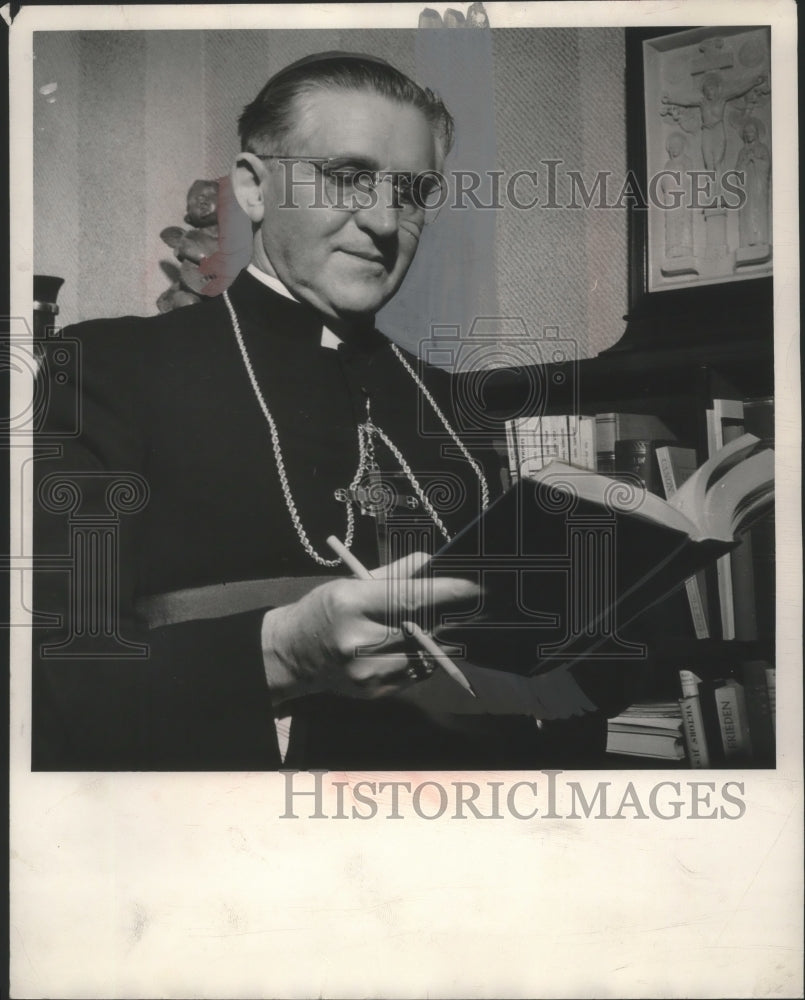 1950 Press Photo Bishop Aloisius J. Muench, - mjb73501- Historic Images