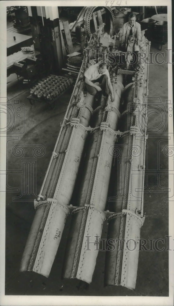 1944 Press Photo Triple lube mounted being tested at Nordberg - mjb73613