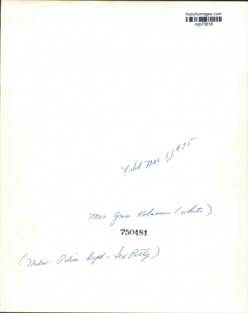 1975 Press Photo Mrs. Grace Kobussen, Milwaukee Police Department - mjb73818