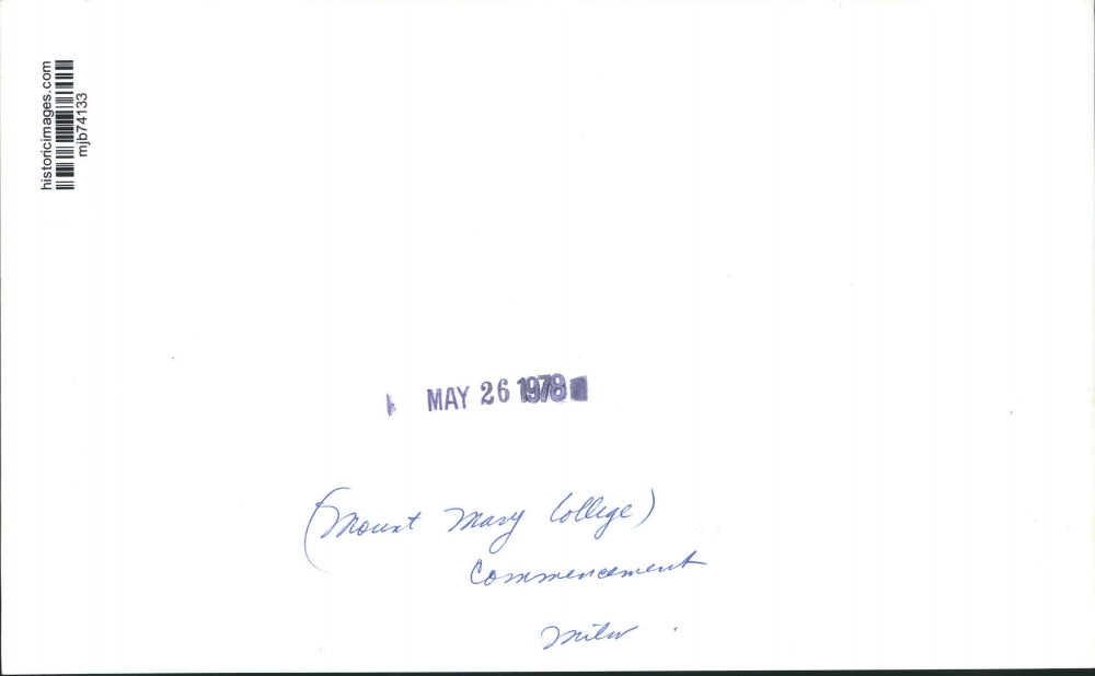 1978 Press Photo Mount Mary College Commencement in Milwaukee - mjb74133