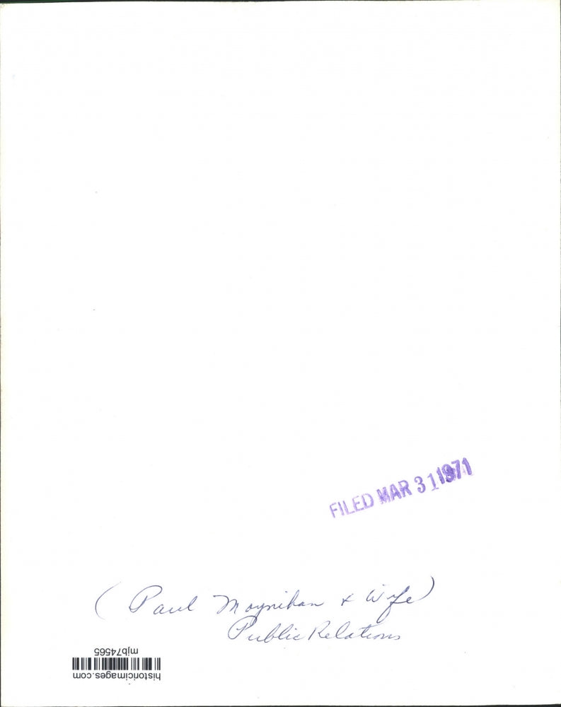 1971 Press Photo Paul Moynihan and wife, public relations - mjb74565