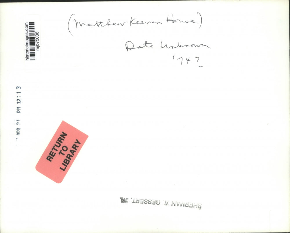 1974 Press Photo Matthew Keenan House - mjb75036