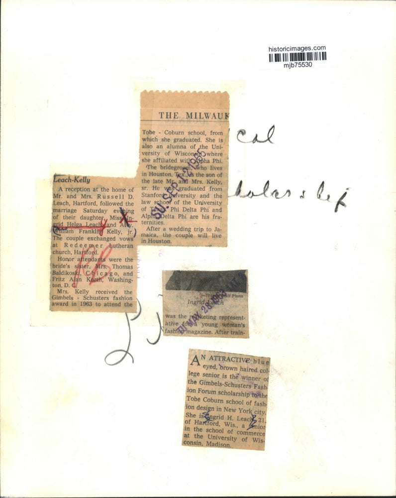 1965 Press Photo Ingrid Helga Leach, was married at Redeemer Lutheran Church