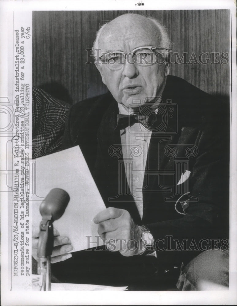 1966 Press Photo William Kellett released government recommendations Madison