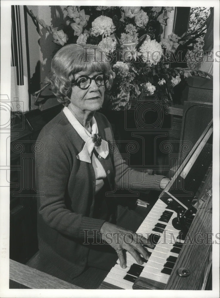 1978 Press Photo Thelma Kelbe played the organ at St. Joseph&#39;s Home, Milwaukee