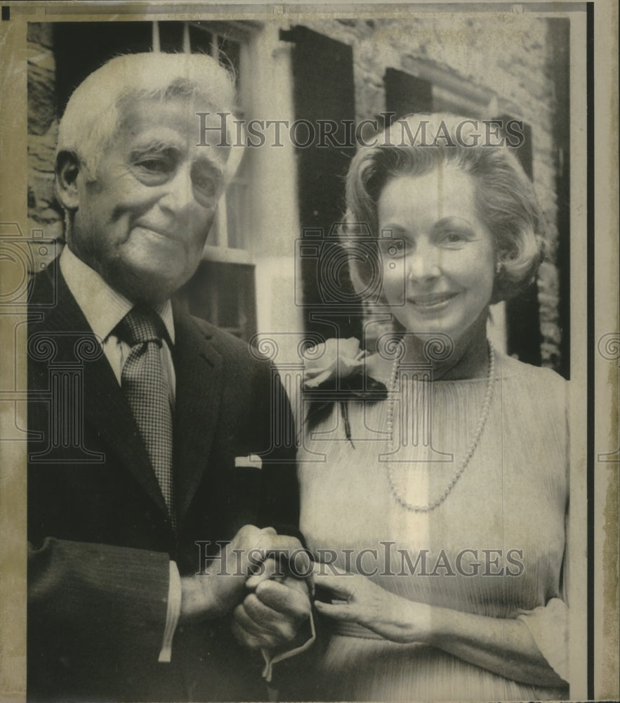 1974 Press Photo Kenneth B. Keating married Mary Pitcairn Davis, Princeton