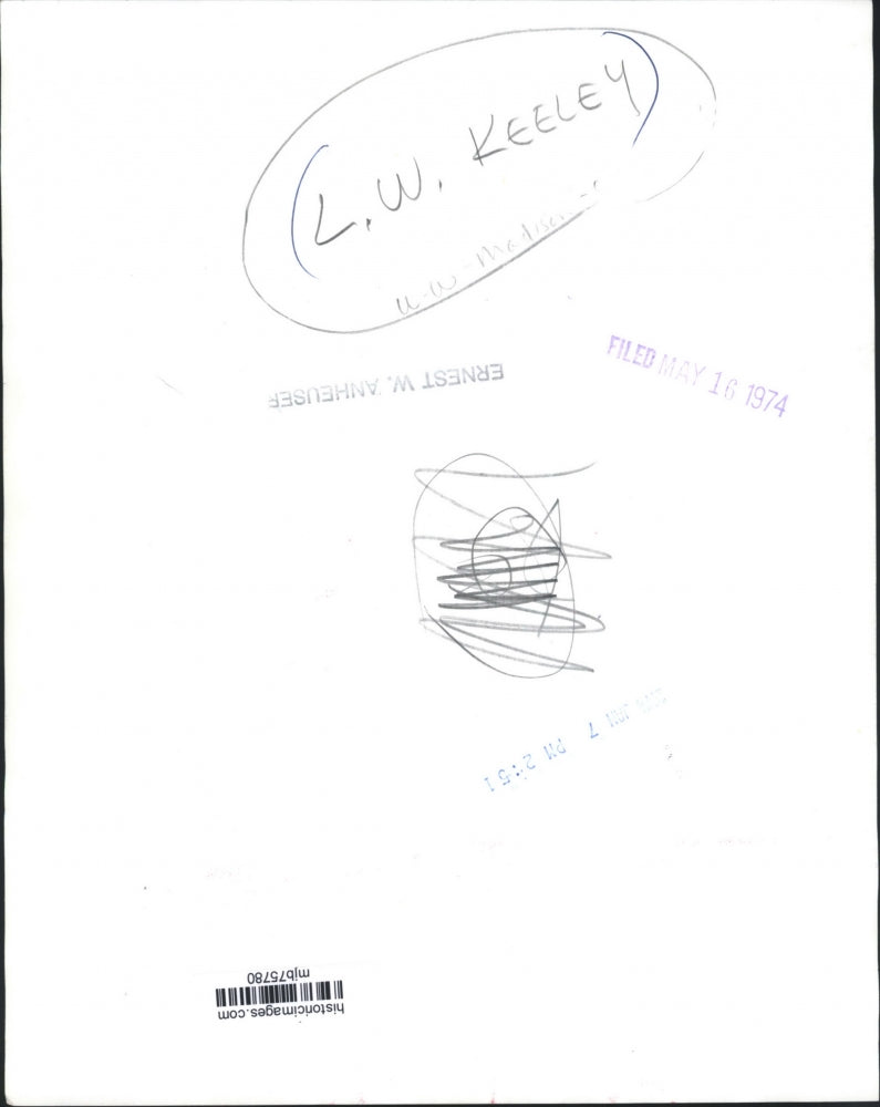 1974 Press Photo L.W. Keeley - mjb75780