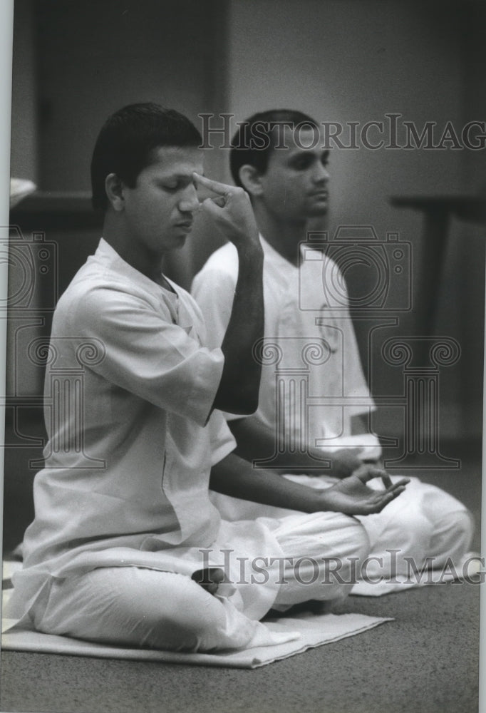 1994 Press Photo Jain monks Saman Siddha Prajna (L) and Saman Sthita Prajna - Historic Images