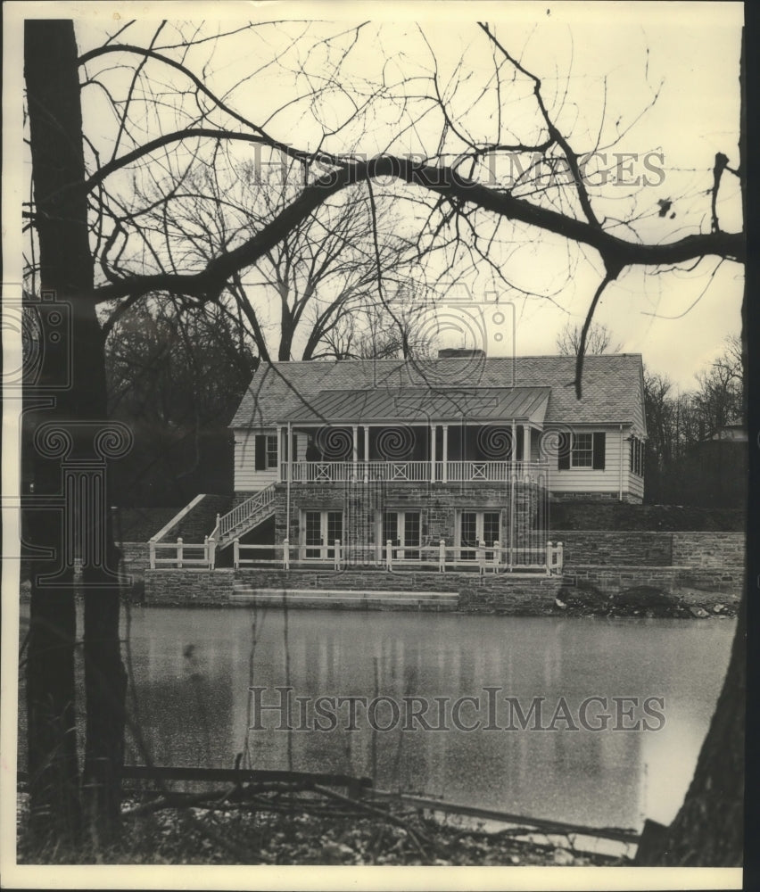 1935 Press Photo Brown Deer clubhouse, Jacobus Park, available to private groups- Historic Images