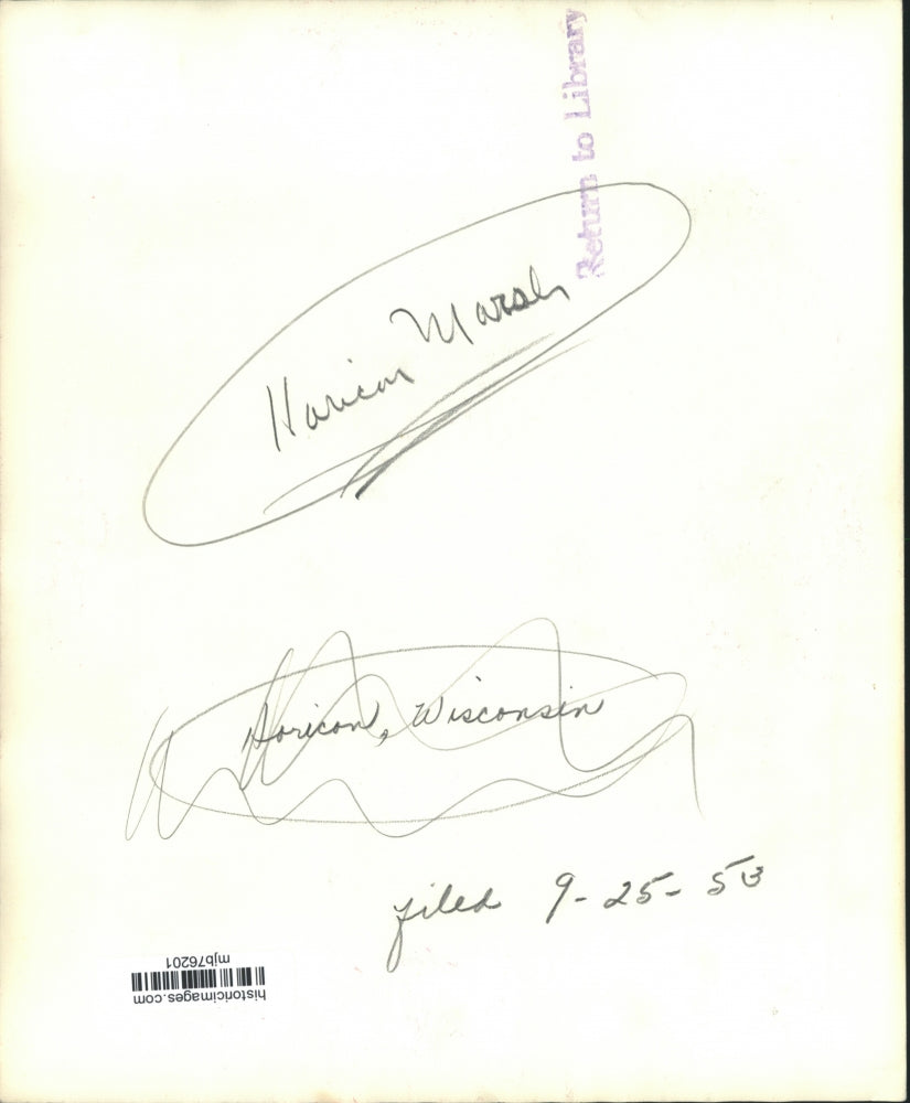 1953 Press Photo Aerial view, Horicon Marsh Wisconsin - mjb76201