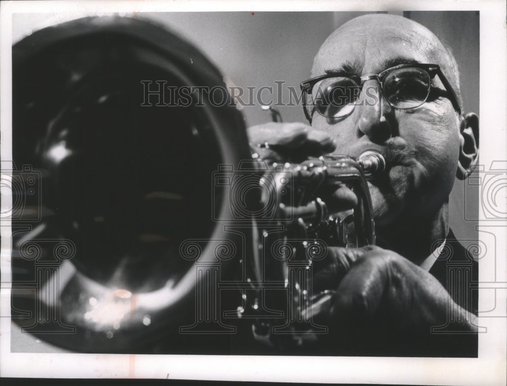 1965 Press Photo Trumpeter Walter A. Jaeger, Wisconsin - mjb76311- Historic Images