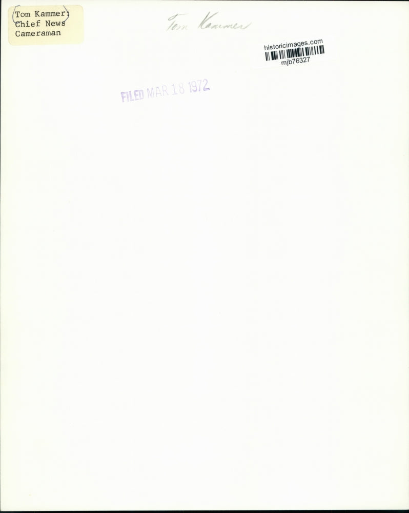 1972 Press Photo Tom Kammer, Chief News Cameraman - mjb76327