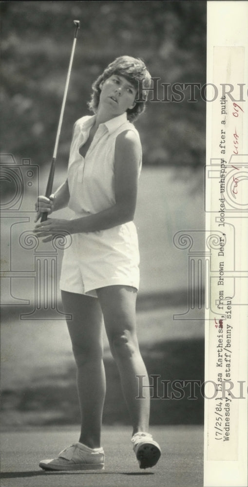 1984 Press Photo Lisa Kartheiser, Wisconsin Women&#39;s Public Links Tournament- Historic Images