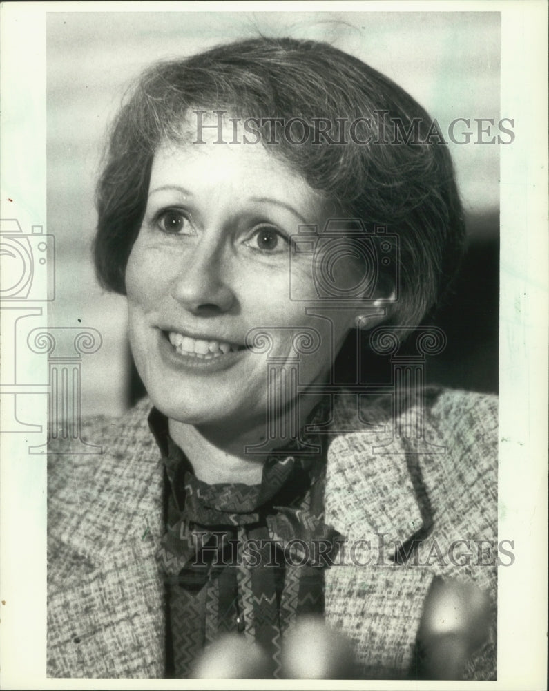 1981 Press Photo Kansas Senator Nancy Kassebaum at a press conferece, Washington- Historic Images
