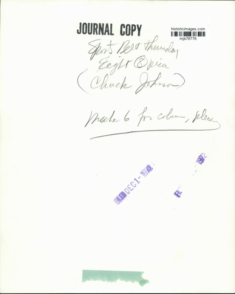 1972 Press Photo Chuck Johnson sports editor - mjb76776