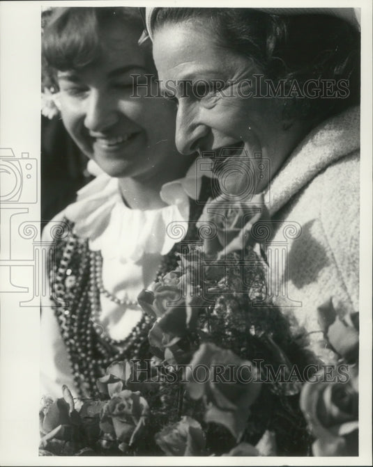 1964 Press Photo First Lady Mrs. Lyndon Johnson during a visit to Wisconsin