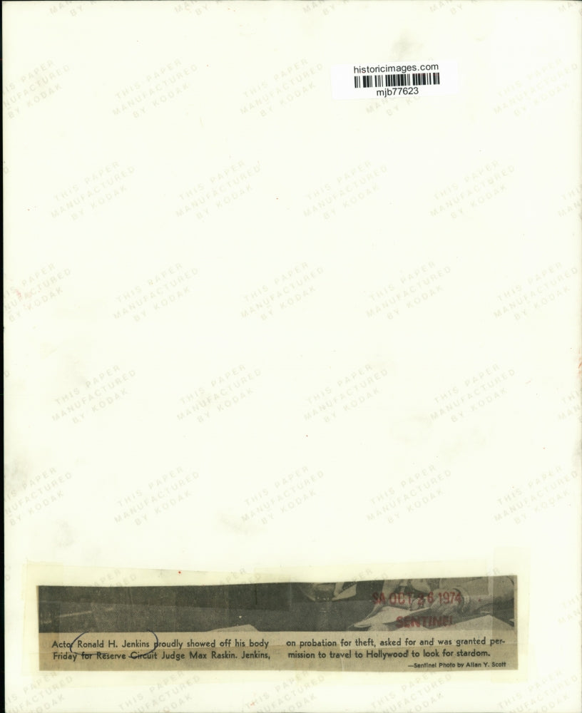 1974 Press Photo Wisconsin Actor Ron Jenkins & Reserve Cicuit Judge Max Raskin