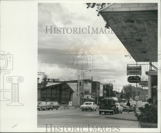 1968 Press Photo Downtown Peshtigo nearly a century after historic fire- Historic Images