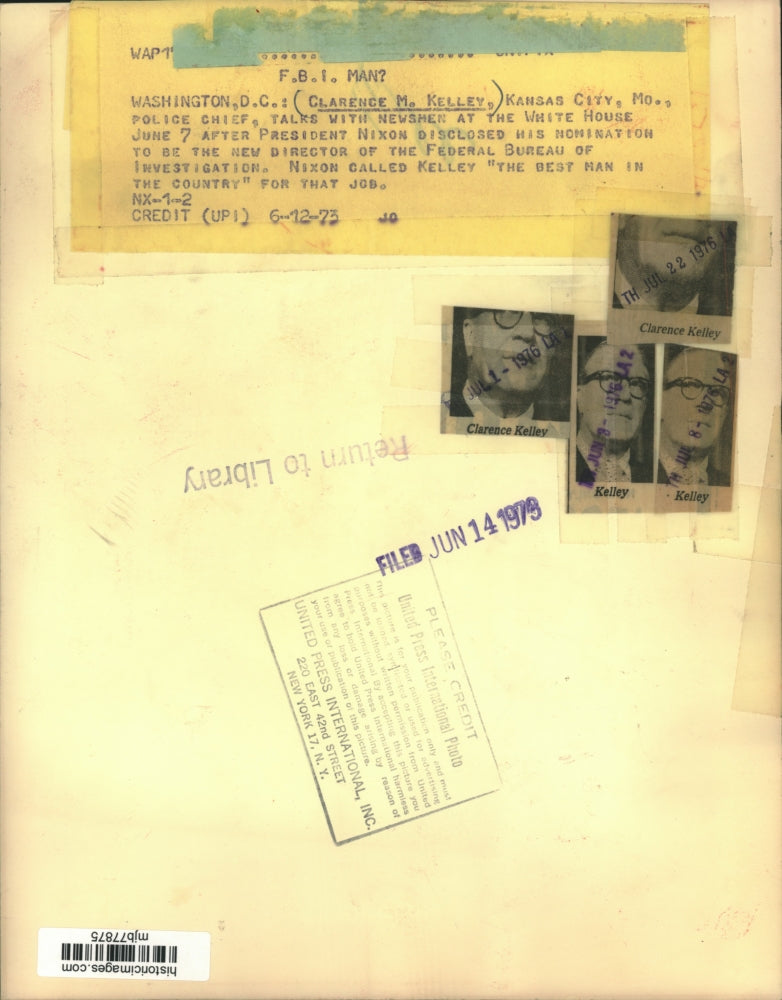 1973 Press Photo Clarence M. Kelley of Kansas City nominated for director of FBI