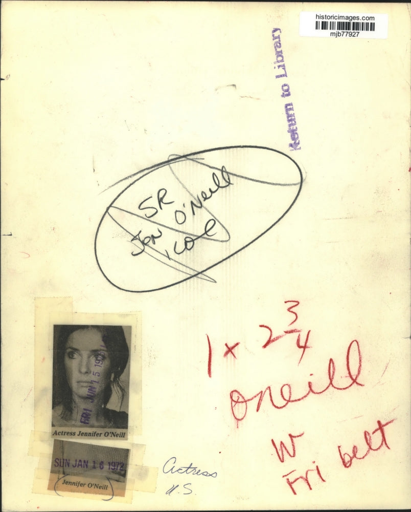 1972 Press Photo Actress Jennifer O'Neill starring in Such Good Friends