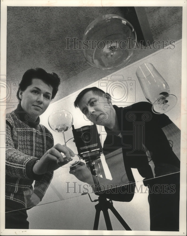 1964 Press Photo Gene Picard and wife Jacquie, graduates of Layton School of Art- Historic Images