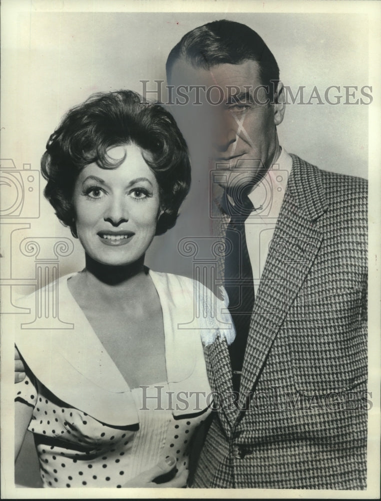 1970 Press Photo Actress Maureen O&#39;Hara and Actor Jimmy Stewart- Historic Images