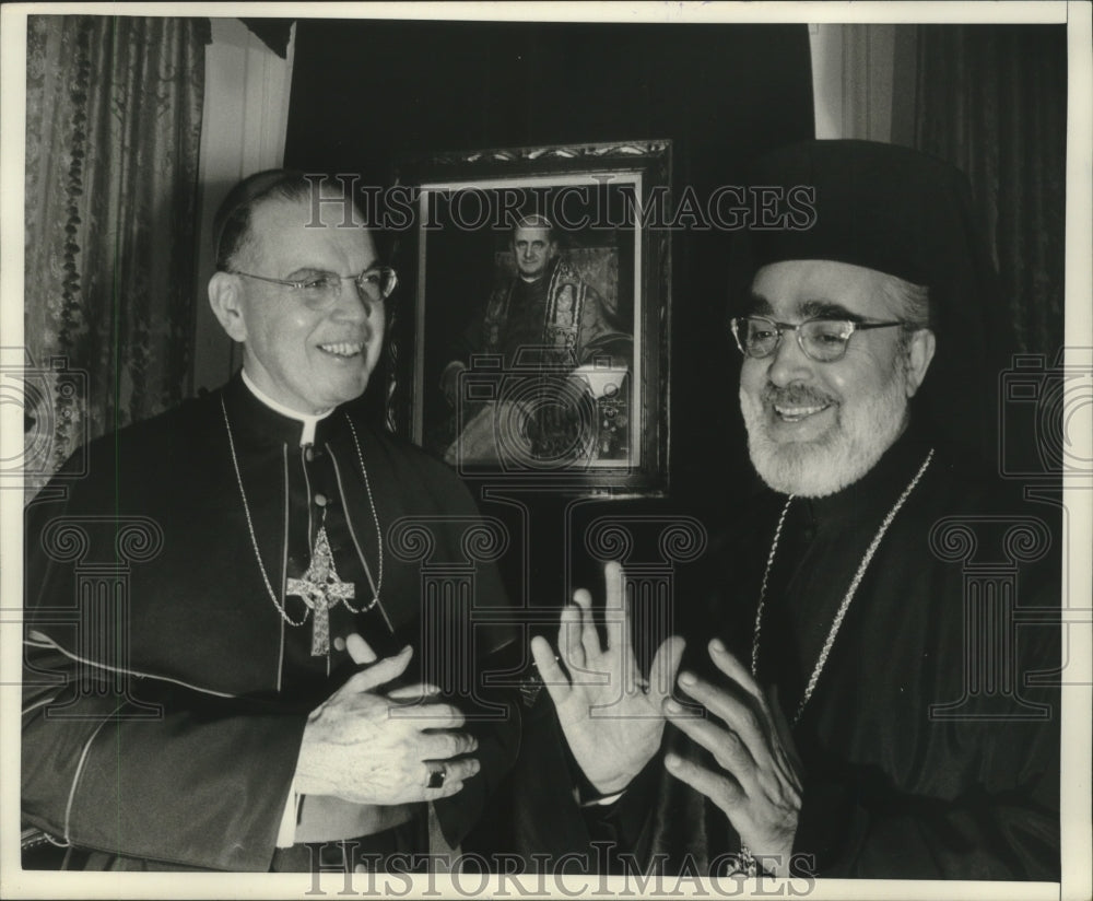 1968 Press Photo Archbishop Iakovos, Archbishop-designate Terence Cooke New York- Historic Images