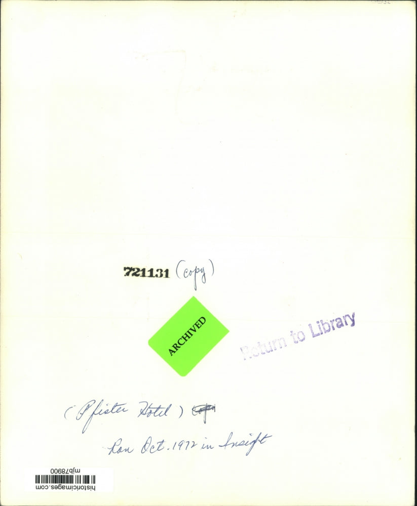 1972 Press Photo Pfister Hotel - mjb78900